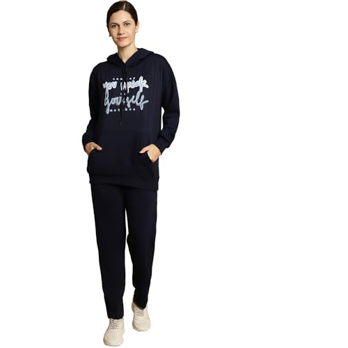 Image of Mack Jonney Printed Hooded Cotton Fleece Track suit for Women (Pack of 2)(Kangaroo Pockets)-MACK51590