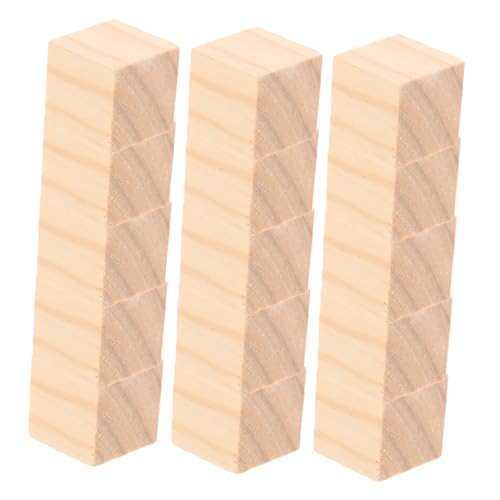 GARIOUANS 100個 木製積み木 無着色無塗装の 正方形ブロック 滑らかでささくれなし 自然素材の手作りクラフト 積み上げ遊び用 屋内外で使える