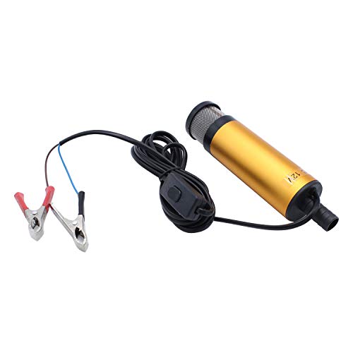 TAKPART Diesel Fuel Pump DC 12V 51mm Transfer Pump Water Oil Fluid Submersible Pump Aluminum alloy