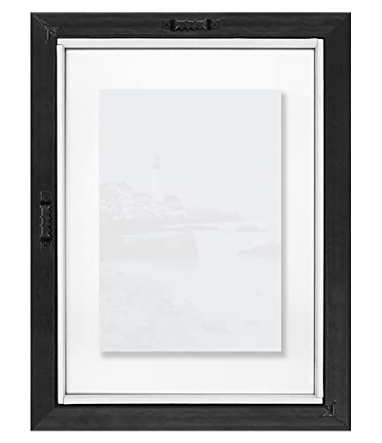 Americanflat 8X10 Floating Frame In Black With Polished Glass And Hanging Hardware Included - Also Use 5X7 Or 4X6 Photos For Floating Effect - Horizontal And Vertical Formats For Wall And Tabletop #TOP5