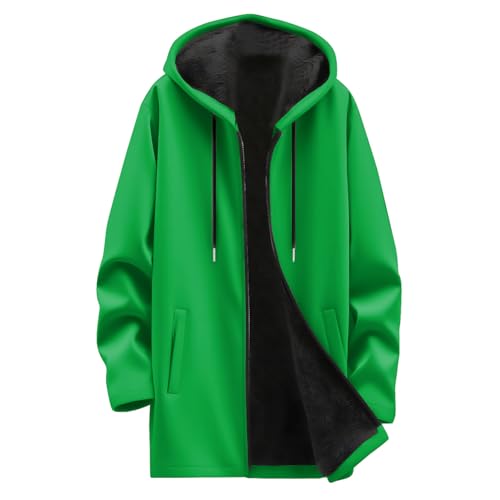 Ymosrh Men's Casual Hoodies, Solid Color Long Sleeve Zip Up Fall Winter Warm Pullover Hooded Sweatshirt, M-3XL2