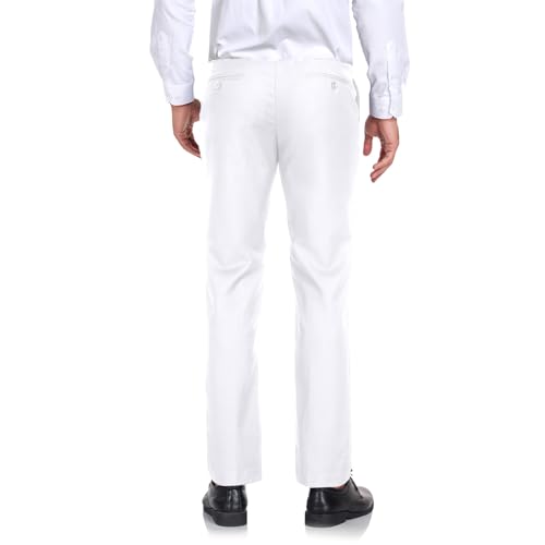 Men's Dress Pants Classic Fit Expandable Waist Casual Flat Front Pant2