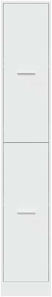 White Engineered Wood Apothecary Cabinet with Multiple Compartments in a Stylish White Matte Finish for Home