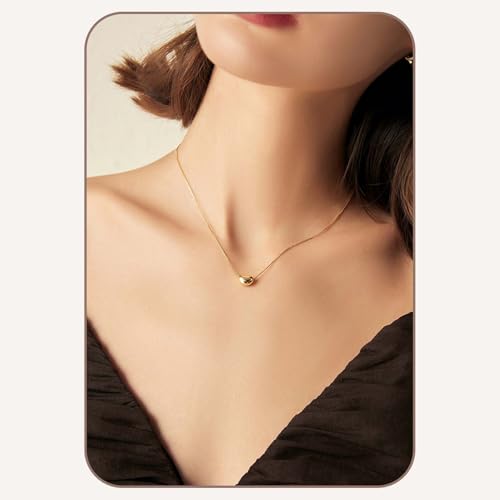 Gold Plated Necklace, Gold Necklace for Women, Dainty Necklace with Simple Pendant 5