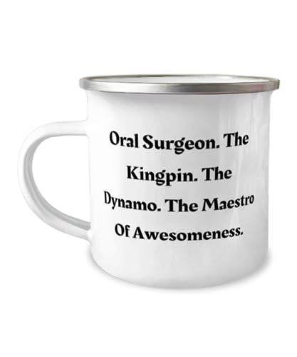 MIPOMALL Love Oral surgeon Gifts, Oral Surgeon. The Kingpin. The, Beautiful Birthday 12oz Camper Mug Gifts For Coworkers From Boss, Dental, Teeth, Gift ideas