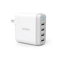 Anker PowerPort 4 (40W 4ポート USB急速充電器) 【急速充電 / iPhone&Android対応 / 折畳式プラグ搭載】(ホワイト)