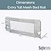 Safetots Deluxe Soft Touch Denim Extra Tall Bed Rail, Natural 140cm Wide x 60cm Tall, Toddler Bed Guard For Safety, Secure Child Bed Rail