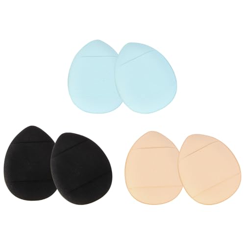 MAGICLULU 6 Borlas Mini Lavables Uso Húmedo de Maquillaje Hechas de Poliuretano Hidrofílico Color Aleatorio para Polvos Faciales y Corporales para Sombras y Polvos Miel