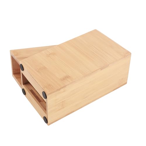 Soporte para cuchillos de cocina de madera premium con ranuras en ángulo 6