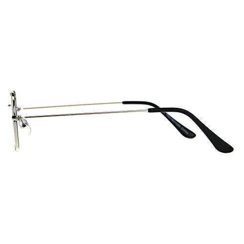 PASTL Rectangular Hexagon Shape Sunglasses Indie Style Thin Metal Frame4