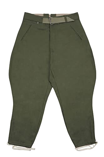 WW2 German DAK Breeches de Collection : Tissu Olive Afrikakorps Haute Fidélité
