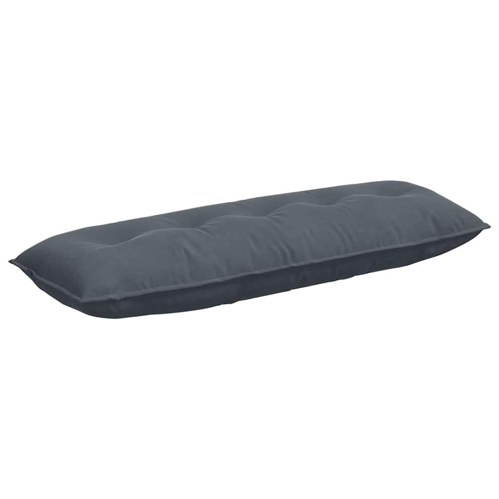 vidaXL Coussin de Dos Gris foncé 140 x 50 cm Tissu en Velours côtelé