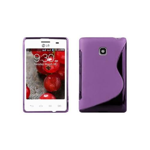 Cadorabo Case Compatible with LG Optimus L3 (2.Gen) in Pastel Purple - Shockproof and Scratch Resistant TPU Silicone Cover - Ultra Slim Protective Gel Shell Bumper Back Skin