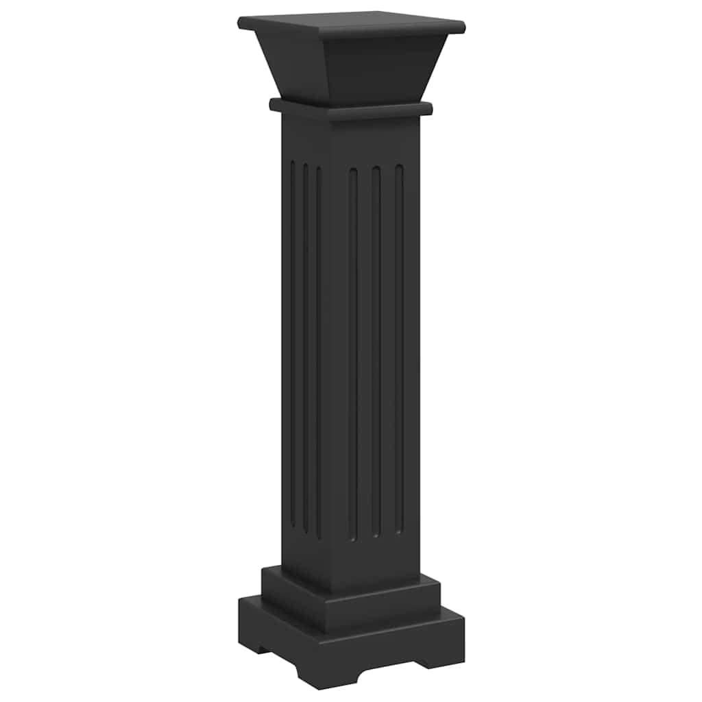 vidaXL Classic Square Pillar Plant Stand Living Room Wedding Venue Plant Pot Rack Outdoor Gardening Lawn Flower Display Shelf Black MDF