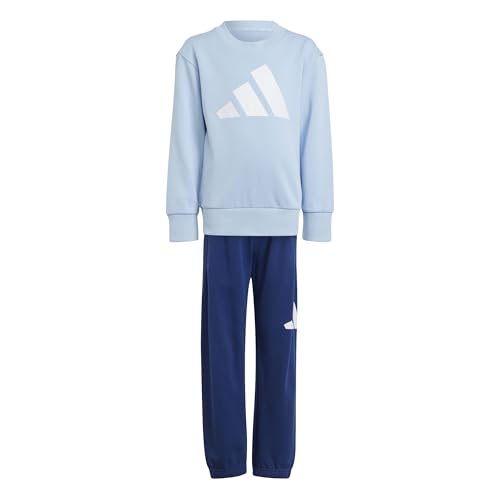adidas Unisex Kinder ESSENTIALS JOGGER, glow blue/white, 5-6 Years