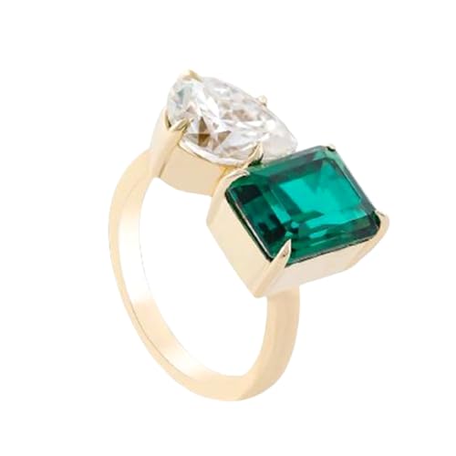 Bague femme moissanite DEF VVS argent 925 plaqué or 14k solitaire RNG-1536