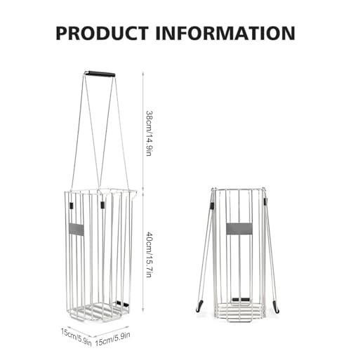 Panier de rangement de golf premium structure acier inoxydable durable