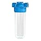 Wessper Vorfilter Hauswasserwerk, Wasservorfilter, 1- Stufiges Wasserfiltersystem mit Montageschlüssel und Wandhalterung, Schaumstoff – Filter – Gewindeddurchmesser 1 Zoll, 2000 L