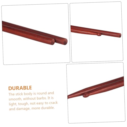 1 par de baquetas resistentes para batería, caja y baterías de jazz, agarre cómodo, instrumento de percusión duradero miniatura 6