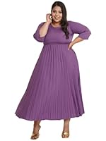 U&F Women Plus Size Midi Dress Purple
