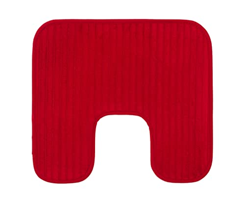 Gözze - Alfombrilla de WC antideslizante y suave en forma de U, Poliéster, 50 x 45 cm - Burdeos