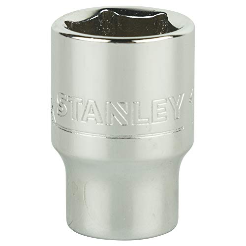 Image of STANLEY STMT72883-8B 1 /4-inch 12mm Chrome Vanadium Steel 6 Point Standard Socket (Silver)