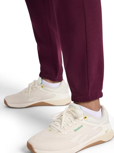 Reebok Women’s Rhinestone Jogger, Standard Fit, 30” Inseam, Midweight Cotton-Poly Fabric, Black Cherry, Large - image 6
