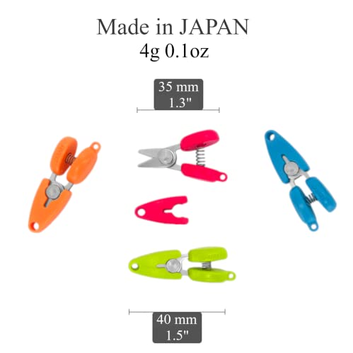 CANARY Mini Travel Scissors 1.3" - TSA Approved Portable Tiny Scissors for Yarn, Sewing, Paper - Micro Keychain Snips with Safety Cap, Japanese Stainless Steel Blade, Made in Japan, Green