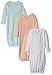 Amazon Essentials Baby-Nachthemd für Jungen, 3 Stück, Uni Stars, US 0-6M (EU 56-68)