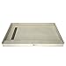 Tile Redi RT3642L-PVC-TBN Shower Pan with Left Drain- Single Curb Shower Base, 2" PVC Drain, and Grate Included, 42" Width x 36" Depth