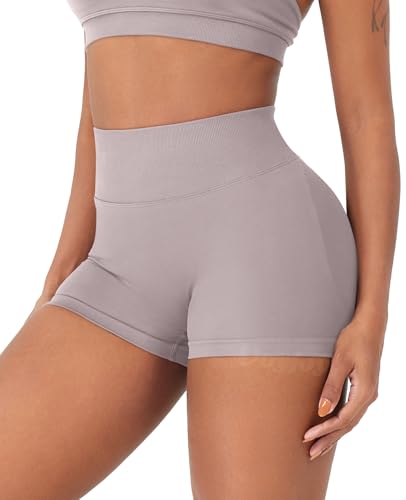 Image of VOYJOY Women Workout Impact Shorts 2.5 inch / 3.6 inch / 4.5 inch / 6 inch Scrunch Butt Booty | Tummy Control, High Waisted, Bike Short, Gentle Compression, for Women