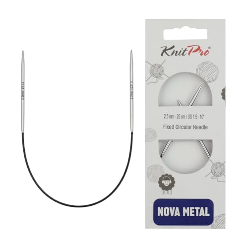 KnitPro - Agujas Circulares KnitPro Nova Metal (25cm, 2.50) - 1 Unidad