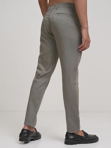 Image of Highlander Men's Slim Fit Formal Trousers | Ankle Length |Smart Trousers for Men | Chino Trousers for Men|Elegant Design | Comfortable Fabric for Daily Work & Formal Occasions
