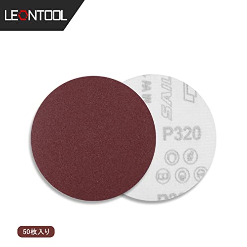 LEONTOOL 50 PCS 4 Inches Sanding Discs Hook and Loop 320 Grit Sanding Pads for Orbital Sander Round Orbital Sandpaper No Hole - Image 2