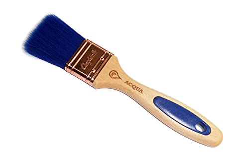 Cinghiale 647 Pennellessa 40mm per Smalti all'acqua e Idropitture Pennello Antigoccia Manico in Legno Antiscivolo per Hobby o Fai da te