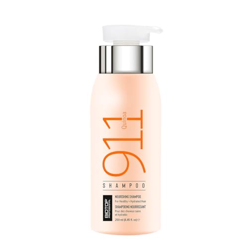 Biotop Professional 911 Shampoo Quinoa 250ml|Unisex |It Hydrates & Restore Hair’s Shine| With Quinoa & Vitamin E for Colored, Dry, Very Damaged & Burnt/Over processed hair|Paraben, SLS & Sulfate free