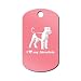 I Love My Airedale Engraved Keychain/GI Tag Mister Petlife Terrier Pink