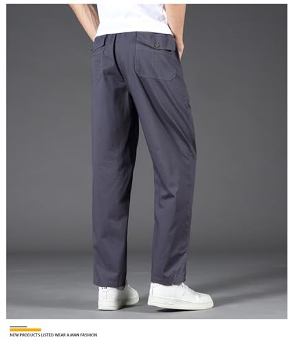 Bromute Puliam Mens Stretch Pants, Easetactic - Flex Fit Zipper-Pocket Durable Pants Men's Stretch Cargo with Elastic Waist3