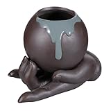SEWACC Pot de Fleurs Design Pratique et Vintage pour Hydroponie en Céramique Chinoise Élégante Style Zen pour Décoration Intérieure de Bureau ou Salon