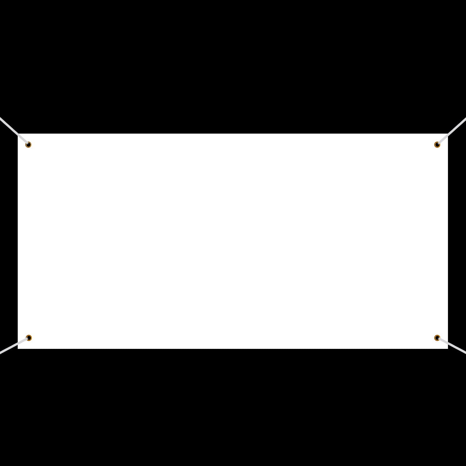 Kit 4 Banners Poliéster Shimeyao 0,9x1,8m - Branco Para Personalização Com Corda