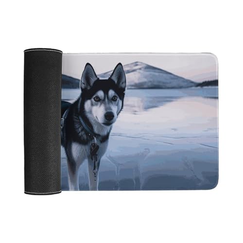 Protector de Escritorio Grande Dog on A Frozen Lake miniatura 3