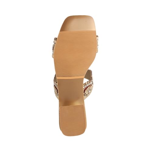 Image of Mochi Women synthetic embellishments Ethnic Slip-on Sandal