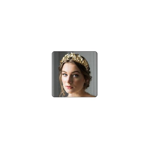 Chargances Bridal Gold Leaf Crown Headband Bridal Tiara...