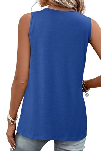 KISSMODA Womens Boho Tops for Summer Sleeveless Tanks Loose Fit Casual Blouse Daily Shirts for Leggings (S-3XL)