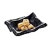 Unbekannt Naczynia płaska płyta przekąska miska melamine naczynia na stół podróżny kreatywny grill formowana płyta z tworzywa sztucznego do użytku wewnątrz i na zewnątrz łatwe czyszczenie (kolor : czarny, rozmiar: 140013)