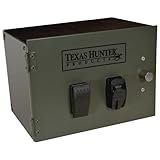 Texas Hunter Universal Power Shelf for Hunting Blinds - with 12 Volt Battery and Solar Panel