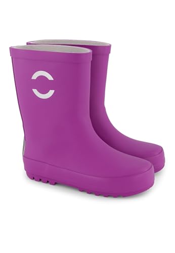 Mikk-line Bottes en caoutchouc enfants 36 | De Pluie Violettes Enfant | légères | imperméables | Chaussures et pour