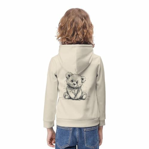 Animal capuche pull pour garçons filles sweat-shirt 3D imprimé magic cool ours 8-10Y - 4