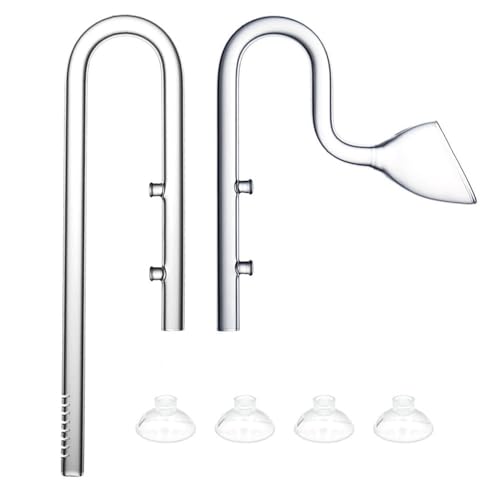 Image of LINLAN 13mm Glass Lily Pipe, Inflow and Outflow, Fits 1 /2 inch ID Filter Hose, for Aquarium Planted Tank