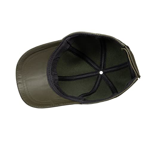 Image of Genuine Leather Unisex Baseball Cap